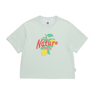 내셔널지오그래픽 N252WTS020 여성 리젠아스킨 세미크롭 그래픽 반팔 티셔츠 MINT