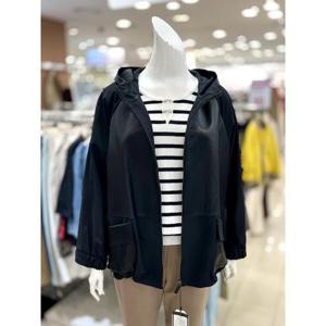 소고 세이브존01 양가죽 배색 반 후드 재킷 TI3GA08