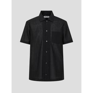 [로가디스] 울혼방 오픈카라 셔츠  블랙 (MA5465RK15)