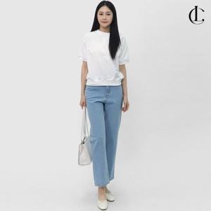 엘케이트 여자 청바지 데일리 일자핏 연청 데님 팬츠 LIN076