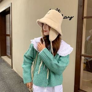 여자겨울버킷햇 귀탈부착 여성겨울모자 귀달이모자