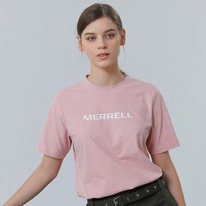 머렐 여성 핑크 라운드 반팔 티셔츠 D4ST203WPNK