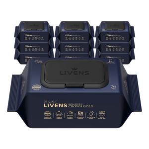 리벤스 시그니처 크라운 골드 도톰한 아기 물티슈 70매  10팩