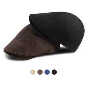 [디꾸보]린넨 베이직 헌팅캡 플랫 모자 HN563NE