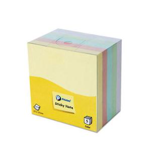 프린텍 스티키노트 혼합형5색(76X76 100매5) A7676M 접착식메모지 접착메모지 접착메모 메모 스티키노트 접