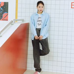 [랩]그라데이션 워싱 롱 와이드 팬츠(AQ1DP267)