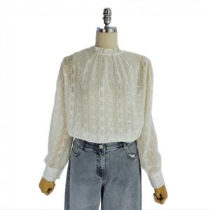 abfz  (AZZ5HB45) 프릴 시스루 블라우스