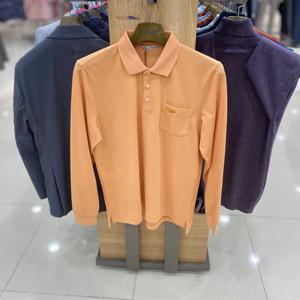 [크로커다일남성]피케조직 솔리드 베이직 요꼬 카라티 CDAABTP17