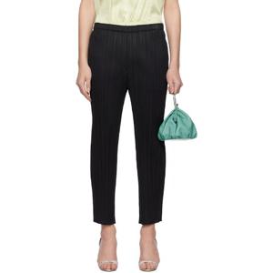 26 SS 이세이미야케 여성 블랙 먼슬리 컬러 에이프릴 슬랙스 252941F087022