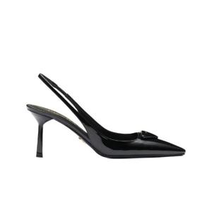 프라다 페이턴트 레더 슬링백 펌프 블랙 1I901M-JHR-F0002