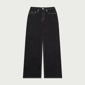 여성 히든밴딩 코인포켓 와이드 데님팬츠_100(10520-155-401-10)