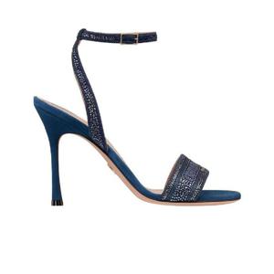 디올 디웨이 힐 샌들 자수 코튼 로얄 블루 KCQ707SRY-S88B
