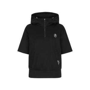 여성 반팔 져지 반집업 후드 티셔츠 (BGESTS501_BK)