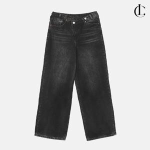 엘케이트 여성 청바지 데일리 와이드 흑청 데님 진 사계절 팬츠 LNH004