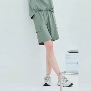 폴리스 여성 카키 썸머 셋업 반바지 P4SP201WKHA