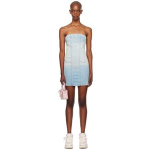 아미리 원피스 블루 MA 뷔스티에 데님 미니 드레스 242886F052002