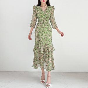 [금찌]금찌 오핀 튤립 롱 원피스 ST7427D