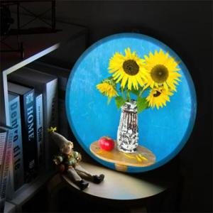 아트박스/꾸밈 no439-LED액자35R_재물복의상징해바라기와사과