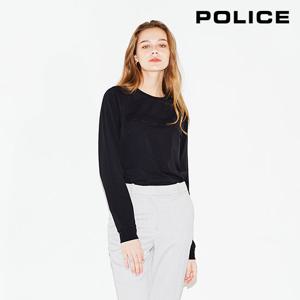 폴리스 여성 엠보 로고 라운드 티셔츠 PCLT115BKW