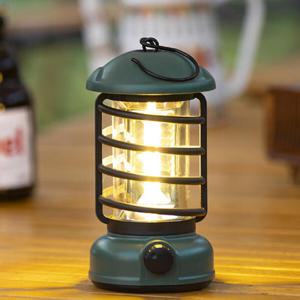아트박스/위드마켓 COB 레트로 감성 캠핑랜턴 L3(그린)