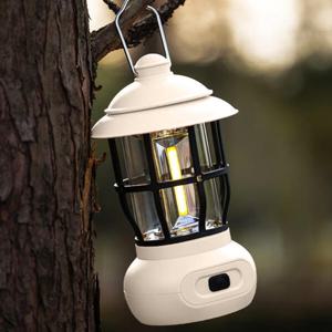 아트박스/위드마켓 COB 레트로 감성 캠핑랜턴 L4(베이지)