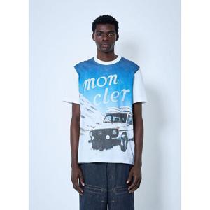 26 SS Moncler x Mercedes Benz by Nigo 남성 로고 모티프 티셔츠 mmn0160004wht