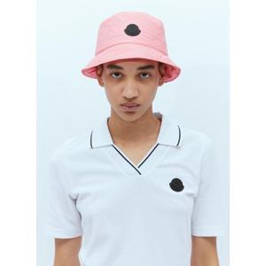 26 SS 몽클레어 여성 로고 패치 버킷 햇 mon0255050pin