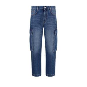 Stella McCartney 하이웨이스트 크롭 카고 진 6D01803SPH33 4003 TP934446456