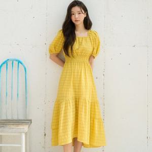 [올리브데올리브]볼륨 소매 스퀘어넥 원피스(OW5MO561)