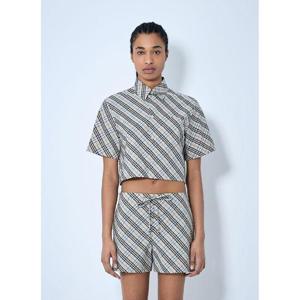 26 SS 버버리 여성 크롭 체크 셔츠  bur0259008bei