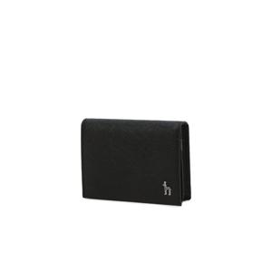 [헤지스] HJHO5F603BK_남성 블랙 라인 배색 소가죽 명함지갑