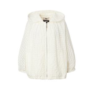 닥스 여성 25SS 면크림 체크 패턴 드로스트링 탈착 후드 경량 숏 점퍼 DLJU5B401CR