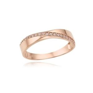 [로이드] 리본 웨이브스톤 여성 골드 반지 커플링 LRW20029T