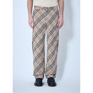 26 SS 버버리 남성 체크 리넨 혼방 팬츠  bur0159017bei
