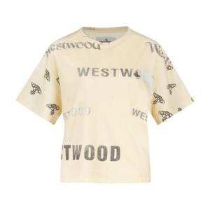 Vivienne Westwood 로고 프린트 크루넥 티셔츠 3G01003UJ006E O305LABELS TP946445542