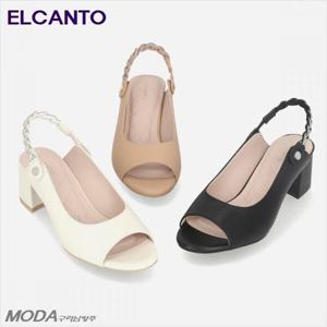 [엘칸토]경량 쿠션 토오픈 투웨이 슬링백 여성 샌들 1XWW40XY_GN