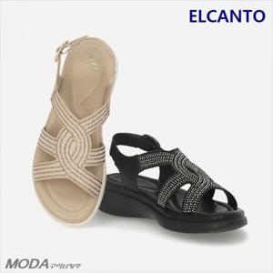 [엘칸토]초경량 쿠션 효도 웨지 여성 샌들 2XWW50XM_GN