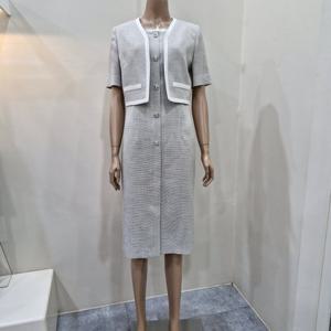 [더아이잗]더아이잗 라인 배색 자켓 H라인 원피스 IR6A0PP181L