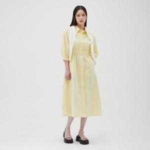 [랩]카라 허리스모킹 퍼프원피스(AQ1WO321)