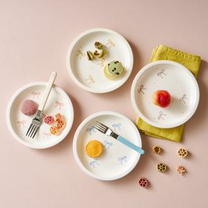 [모던하우스] ON 파스텔리본 원형 디저트 플레이트 4P세트 D18