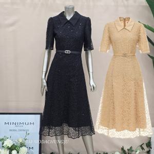 [미니멈]MD 카라넥 플라워 레이스 원피스 MD MZBGWO4940 M_CJ