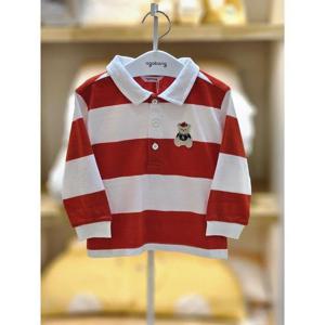 아가방 세이브존02 레드 카라스트라이프티셔츠 02s531002