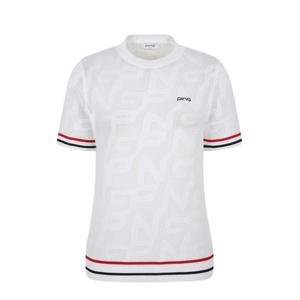 [핑]여성   메쉬 라운드 반팔스웨트   121E2SR351_WH_YS