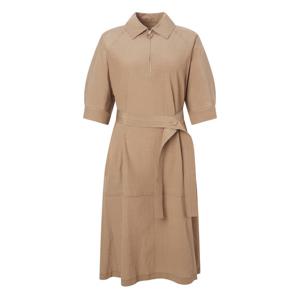 닥스 여성 25SS 시어서커카멜 스트랩 반소매 카라 집업 원피스 DLDR5B401CM