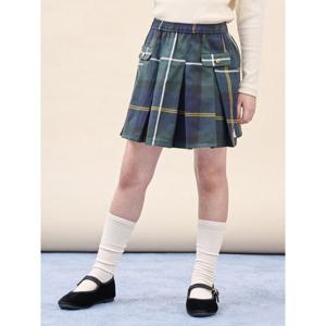 [빈폴키즈][단독특가] 체크 플리츠 스커트 - 그린 (BI5827G06M)