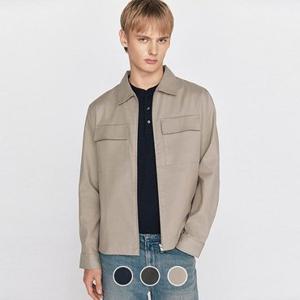 [백화점][지오다노]남자 자켓 아웃 포켓 코튼 집업 카라 셔츠 재킷 075903