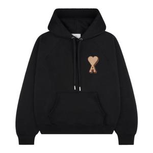 아미 USW770 747 001 하트 로고 후드 긴팔 티셔츠