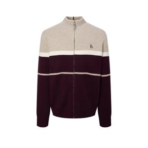 헤지스  25FW  남성 파인 울 패턴 방풍 집업 가디건 HZSW5D331D3