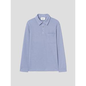 [갤럭시 라이프스타일] 울 혼방 솔리드 폴로넥 티셔츠 - 스카이 블루 (GC5741M02Q)