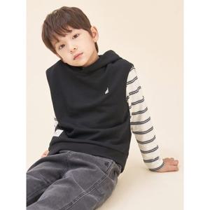 [빈폴키즈] 후드 스웨트 베스트 - 블랙 (BI5942U015)